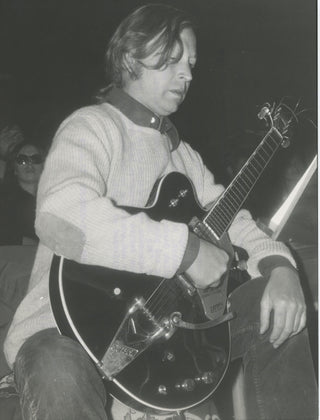 [Stockhausen, Karlheinz.  (1928 - 2007)] 1972 Photograph of Guitarist Performing Stockhausen