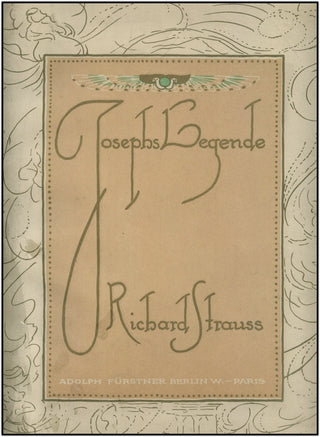 Strauss, Richard. (1864–1949) Op. 63] Josephs Legende. Handlung in einem Aufzuge von Harry Graf Kessler und Hugo von Hofmannsthal. Opus 63. Vollständiger Klavierauszug zu 2 Händen mit Hinzufügung der Handlung (deutsch-englischer Text). Arrangement von Ott