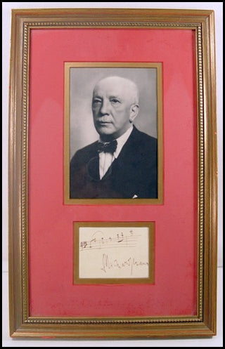 Strauss, Richard. (1864–1949) Framed AMQS from "Der Rosenkavalier."