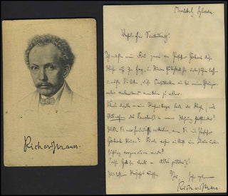 [Holiday] Strauss, Richard. (1864–1949) Autograph Letter Dated New Year's Eve