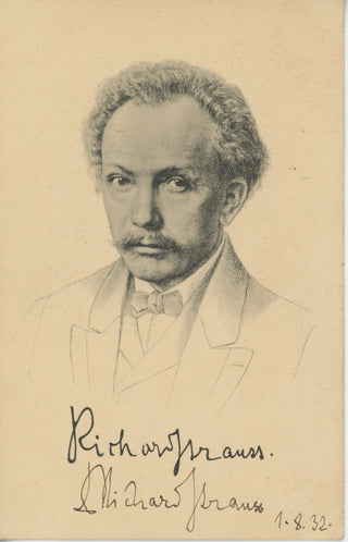 Strauss, Richard. (1864–1949) Signed Portrait Postcard