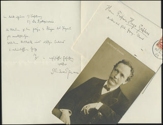 Strauss, Richard. (1864–1949) Autograph Letter to the Director the Bonn Gesangverein