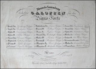 Strauss, Johann. (1804 - 1849) Alpenkönig-Galoppe. Neueste Sammlung beliebter Galoppen für das Pianoforte No. 1.