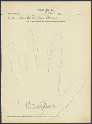 Strauss, Richard. (1864–1949) Signed Hand Tracing