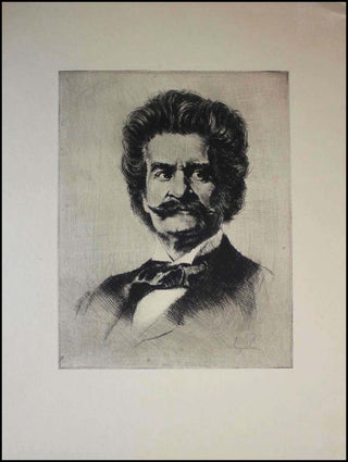 [Strauss, Johan] Large Signed Portrait Etching