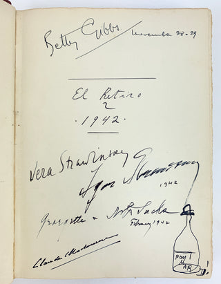 Stravinsky, Igor. (1882–1971) & Stravinsky, Vera. (1888–1982) & Boulanger, Nadia. (1887–1979) & Claudel, Paul. (1868–1955) Album Amicorum including Autographs and Drawings