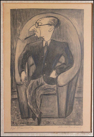 Stravinsky, Igor. (1882–1971) [Fruhauf, Aline. (1907–1978)] Signed Portrait Caricature