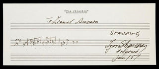 Stravinsky, Igor. (1882–1971) "The Firebird" - Autograph Musical Quotation