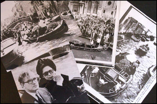 Stravinsky, Igor. (1882–1971) & Stravinsky, Vera. (1888–1982) Original Photographs of the Composer's Gondola Funeral Procession in Venice