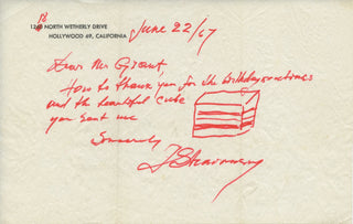 Stravinsky, Igor. (1882–1971) Autograph Letter with Drawing