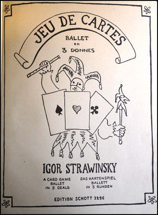 Stravinsky, Igor. (1882–1971) Jeu de Cartes. Ballet en 3 Donnes.