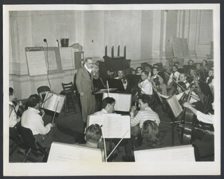 Stravinsky, Igor. (1882–1971) 1955 Press Photograph in Rehearsal