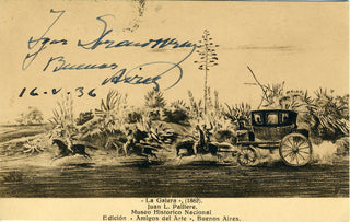 Stravinsky, Igor. (1882–1971) Autograph Signature on a Buenos Aires Postcard