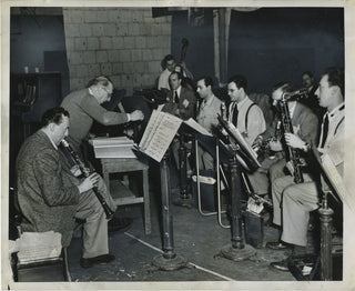 Stravinsky, Igor. (1882–1971) 1946 Photograph Conducting Woody Herman