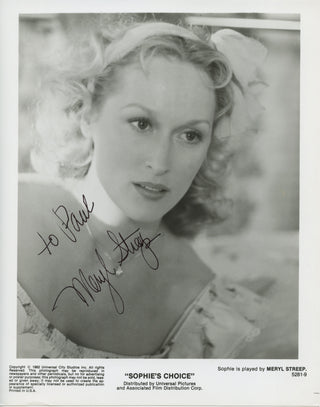 Streep, Meryl. (b. 1949) Signed Photograph in "Sophie's Choice"