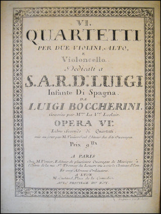 [String Quartets] Bach, Boccherini, Pleyel, Haydn etc. Rare Collection of 39 18th Century String Quartets