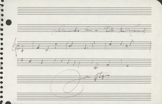 Styne, Jule. (1901–1994) "Diamonds Are a Girl's Best Friend" - Autograph Musical Quotation Signed