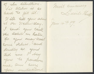 [Sullivan, Arthur. (1842–1900)] [Klein, Herman. (1856–1934)]  Group of Autograph Letters