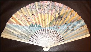 [Sullivan, Arthur. (1842-1900) &amp; Gilbert, W.S. (1836-1911)] Hand-Painted Fan, signed by Mikado Cast