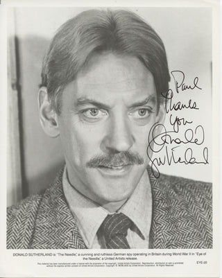 Sutherland, Donald. (1935-2024) "Eye of the Needle" - Signed Promotional Photograph