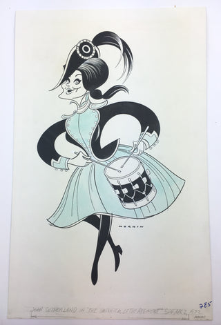 [Sutherland, Joan. (1926–2010)] Norkin, Sam. (1917–2011) La Fille du Regiment - Original Caricature Drawing