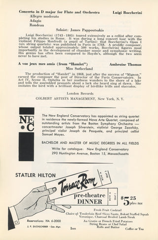 Sutherland, Joan. (1926–2010) Signed Program