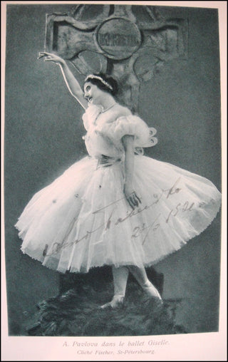 [Dance] Svétlov [Svétlow], V[alerien]. [Pavlova, Anna. (1881-1931)] Le Ballet contemporain ouvrage édité avec la collaboration de L. Bakst Traduction française de M.-D. Calvocoressi - SIGNED BY PAVLOVA