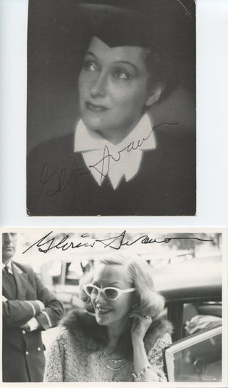 Swanson, Gloria. (1899–1983) Two Signed Photographs