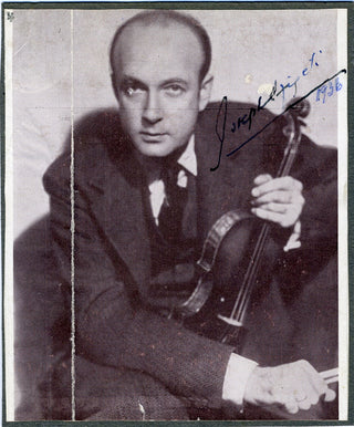 Szigeti, Joseph. (1892–1973) Signed Halftone Photograph