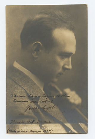 Szigeti, Joseph. (1892–1973) Signed Early Photograph