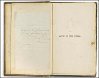 Moore, Thomas. (1779–1852)  "On Music" - Autograph Poetry and Three Letters Laid into "The Loves of the Angels."