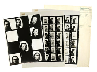 [Talking Heads] Byrne, David. (b. 1952) [Mondino, Jean-Baptiste. (b. 1949)] Three Oversized Contact Sheets for his solo album "David Byrne"