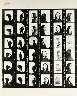 [Talking Heads] Byrne, David. (b. 1952) [Mondino, Jean-Baptiste. (b. 1949)] Three Oversized Contact Sheets for his solo album "David Byrne"