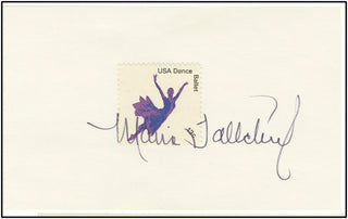 Tallchief, Maria. (b. 1925) Signed USA DANCE Stamp on card