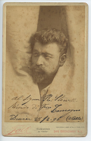 Tamagno, Francesco. (1850-1905) Signed Photograph as Otello