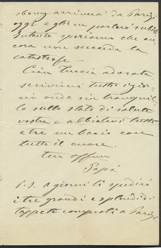 Tamagno, Francesco. (1850-1905) Two Autograph Letters, mentioning Verdi's Funeral