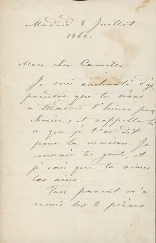 Tamberlik, Enrico. (1820–1889) Autograph Letter Signed