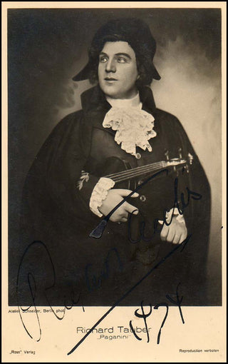 [Paganini, Nicolò. (1782–1840)] Tauber, Richard. (1891–1948) Signed Photograph