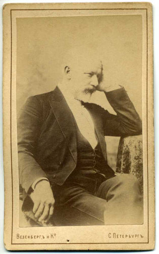 Tchaikovsky, Peter Ilyich. (1840–1893) Carte de Visite Photograph