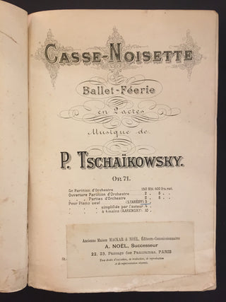 Tchaikovsky, Peter Ilyich. (1840–1893) [The Nutcracker] Casse-Noisette, ballet-féerie en 2 actes op. 71 [...] partition piano seul par S. Tanéeff