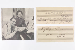 Tcherepnin, Alexander. (1899-1977) "Violin Sonata" - Autograph Musical Quotation