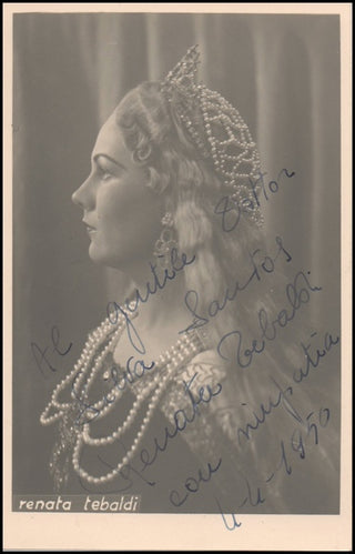 [Otello] Tebaldi, Renata. (1922-2004) Signed Photograph as Desdemona