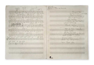 [The Temptations. (1960–)] Theme from Shaft - Autograph Score with Set List and Musical Fragments