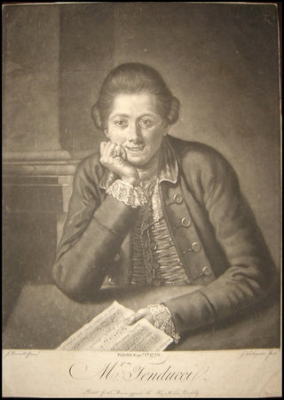 [Castrati] Tenducci, Giusto Ferdinando. (1735 - 1790) Original 1770 Mezzotint Portrait