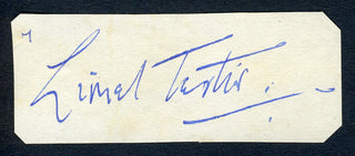 Tertis, Lionel. (1876 - 1975) Autograph Signature