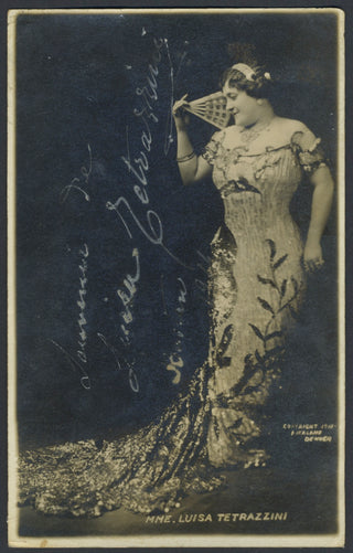 Tetrazzini, Luisa. (1871–1940) Signed Postcard Photograph