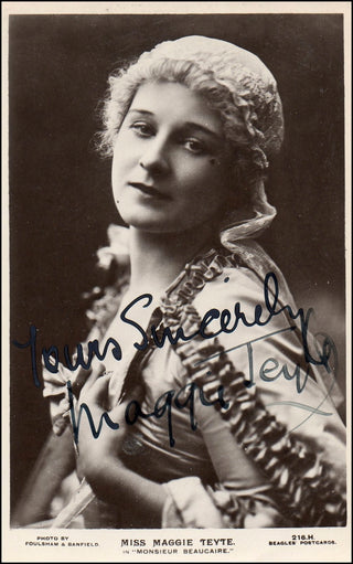 Teyte, Maggie. (1888 - 1976) Signed Photograph