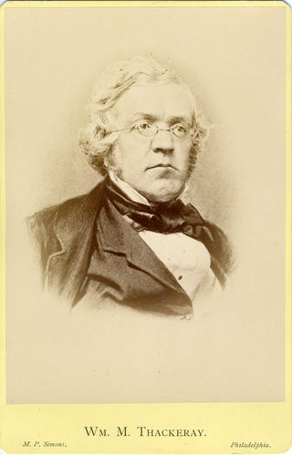 Thackeray, William Makepeace. (1811 - 1863) Reproduction Portrait on a Cabinet Card