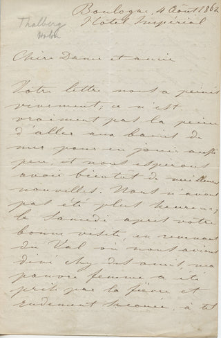 Thalberg, Sigismund. (1812-1871) Autograph Letter Signed