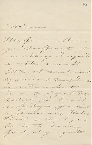 Thalberg, Sigismund. (1812-1871) Autograph Letter Signed